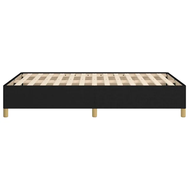 Cadre de lit sans matelas noir 120x190 cm tissu