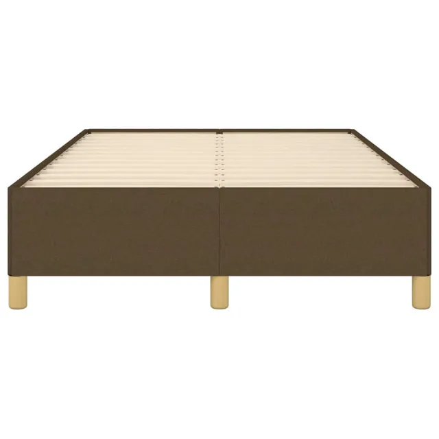 Cadre de lit sans matelas marron foncé 120x190 cm tissu