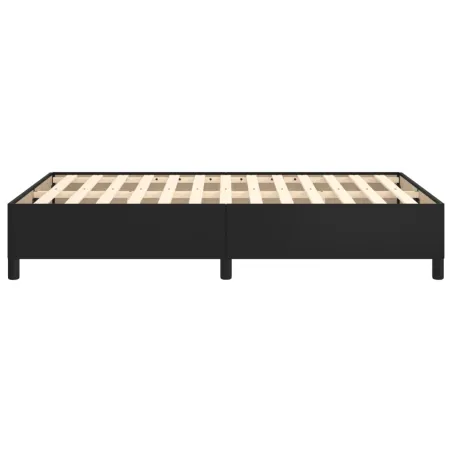 Cadre de lit sans matelas noir 120x190 cm similicuir