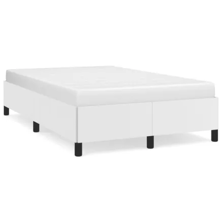 Cadre de lit sans matelas blanc 120x190 cm similicuir 2