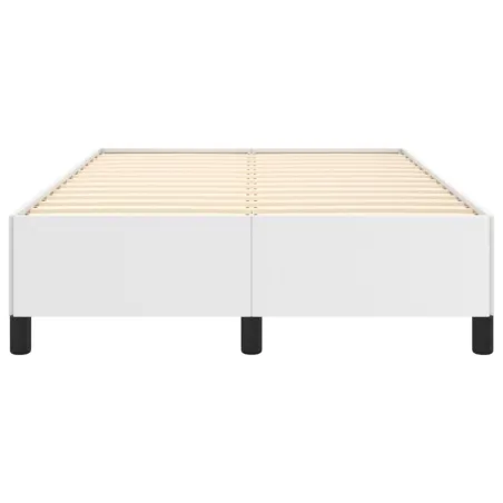 Cadre de lit sans matelas blanc 120x190 cm similicuir