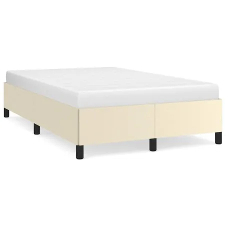 Cadre de lit sans matelas crème 120x190 cm similicuir