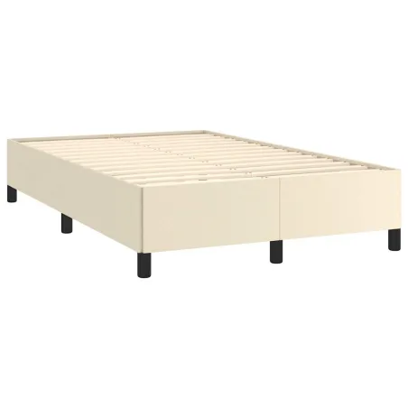 Cadre de lit sans matelas crème 120x190 cm similicuir