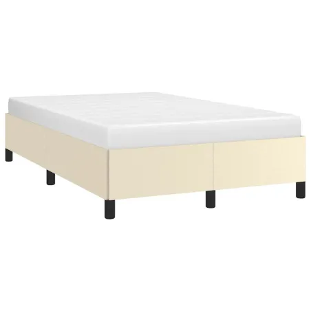 Cadre de lit sans matelas crème 120x190 cm similicuir