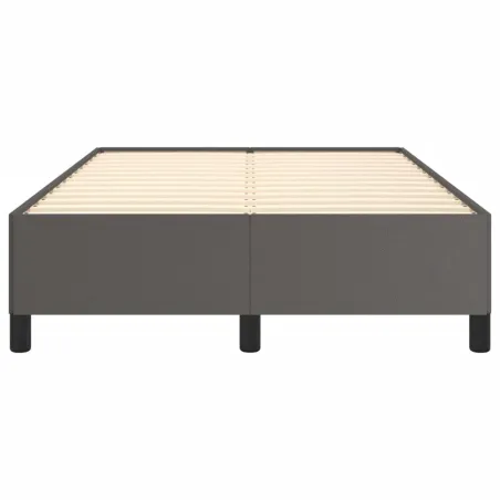 Cadre de lit sans matelas gris 120x190 cm similicuir