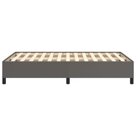Cadre de lit sans matelas gris 120x190 cm similicuir