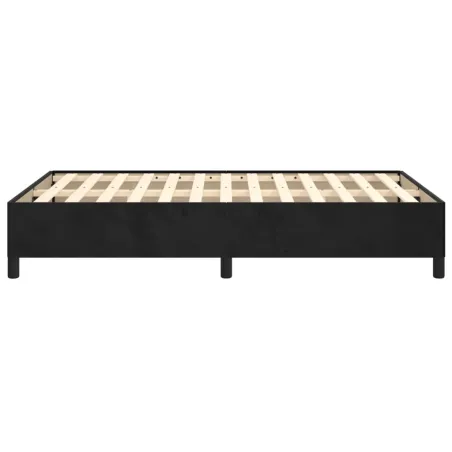 Cadre de lit sans matelas noir 120x190 cm velours