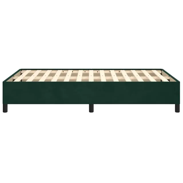 Cadre de lit sans matelas vert foncé 120x190 cm velours