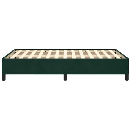 Cadre de lit sans matelas vert foncé 120x190 cm velours