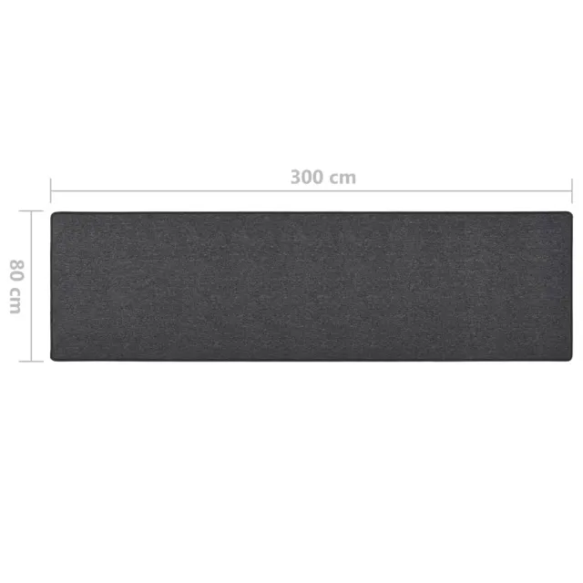 Tapis de couloir Anthracite 80x300 cm