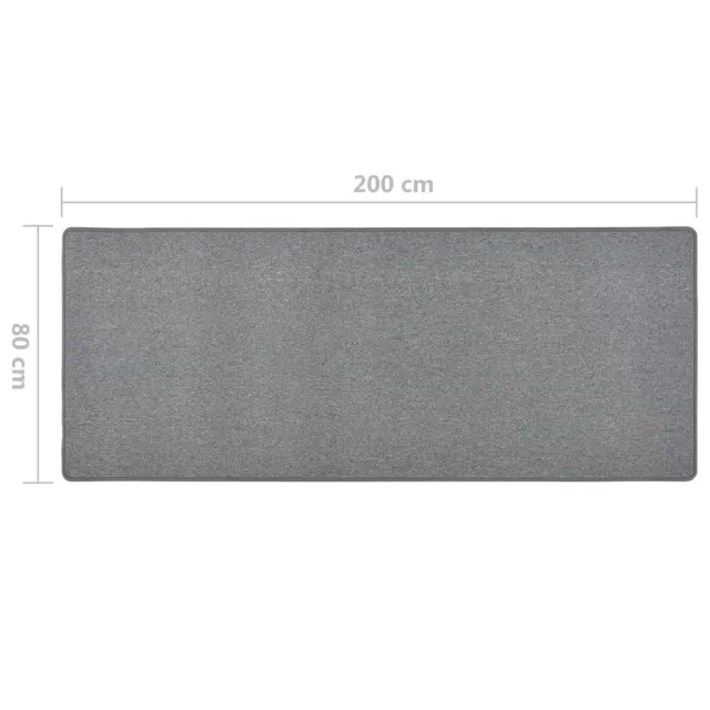 Tapis de couloir Gris foncé 80x200 cm