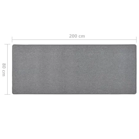 Tapis de couloir Gris foncé 80x200 cm