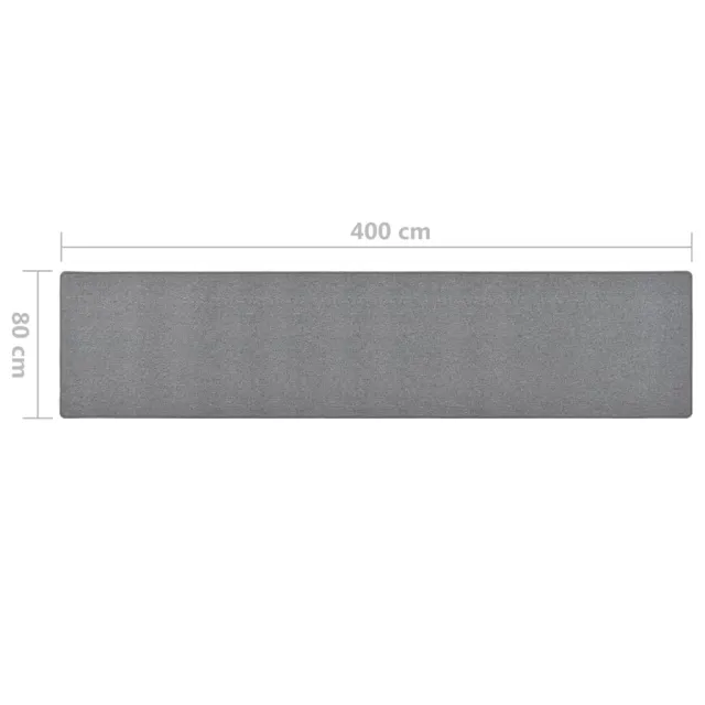 Tapis de couloir Gris foncé 80x400 cm