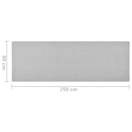 Tapis de couloir Gris clair 80x250 cm