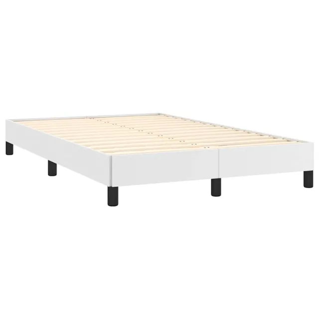 Sommier à lattes de lit matelas LED blanc 120x190 cm similicuir