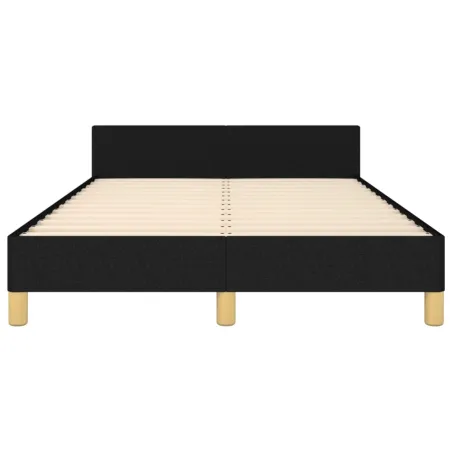 Cadre de lit sans matelas noir 120x190 cm tissu