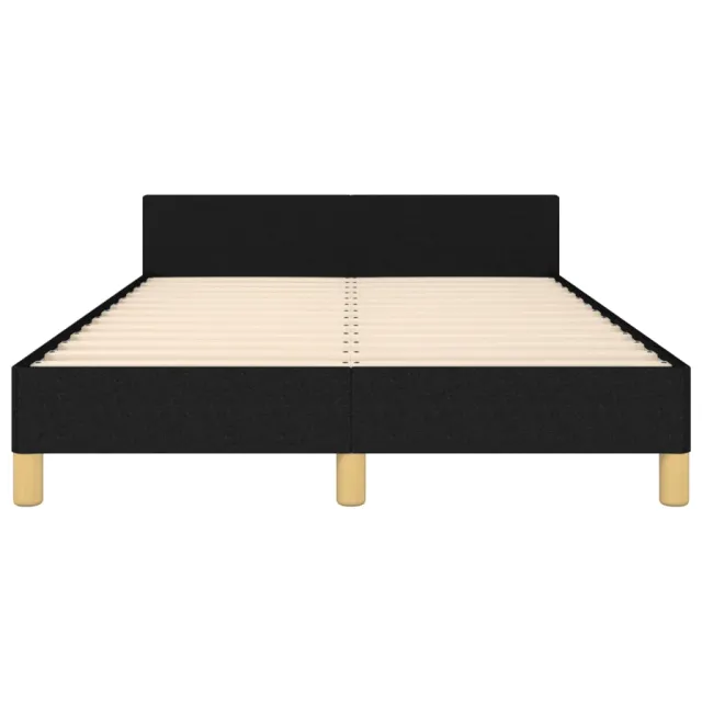 Cadre de lit sans matelas noir 120x190 cm tissu