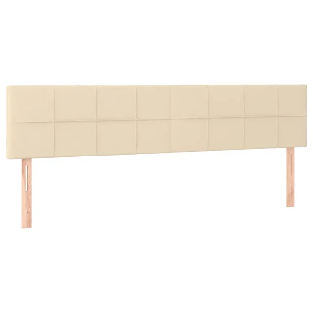 Cadre de lit sans matelas crème 120x190 cm tissu
