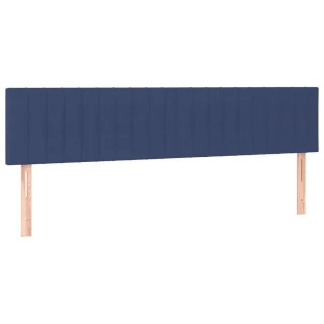 Cadre de lit sans matelas bleu 120x190 cm tissu