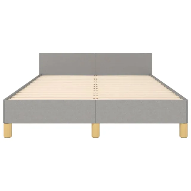 Cadre de lit sans matelas gris clair 120x190 cm tissu