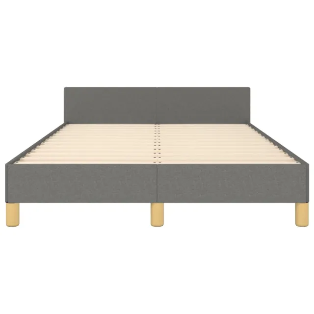 Cadre de lit sans matelas gris foncé 120x190 cm tissu