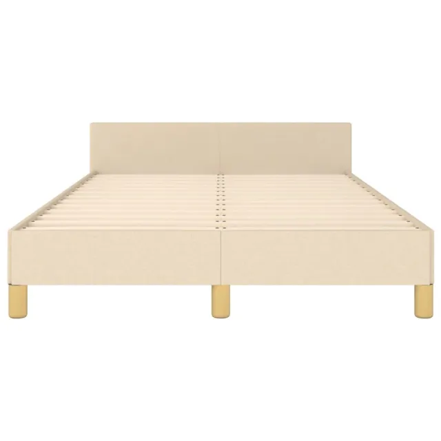 Cadre de lit sans matelas crème 120x190 cm tissu
