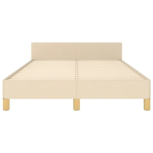 Cadre de lit sans matelas crème 120x190 cm tissu