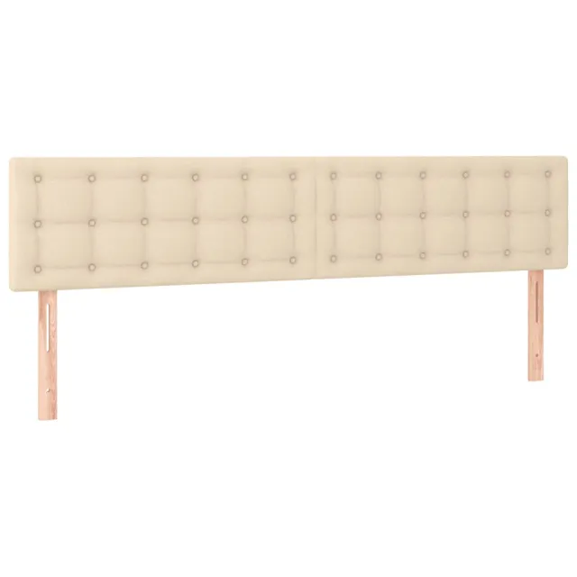 Cadre de lit sans matelas crème 120x190 cm tissu
