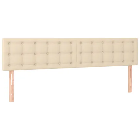 Cadre de lit sans matelas crème 120x190 cm tissu