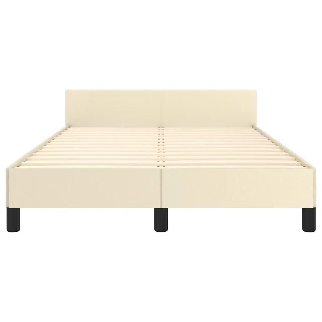 Cadre de lit sans matelas crème 120x190 cm similicuir