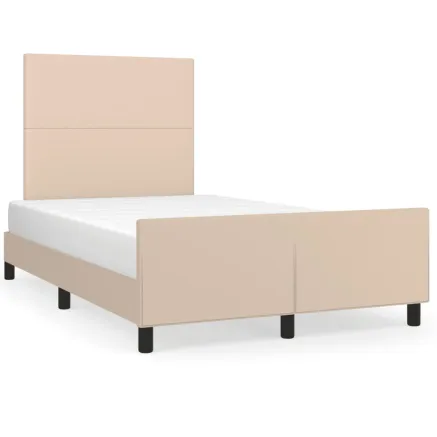 Cadre de lit sans matelas cappuccino 120x190 cm similicuir 2