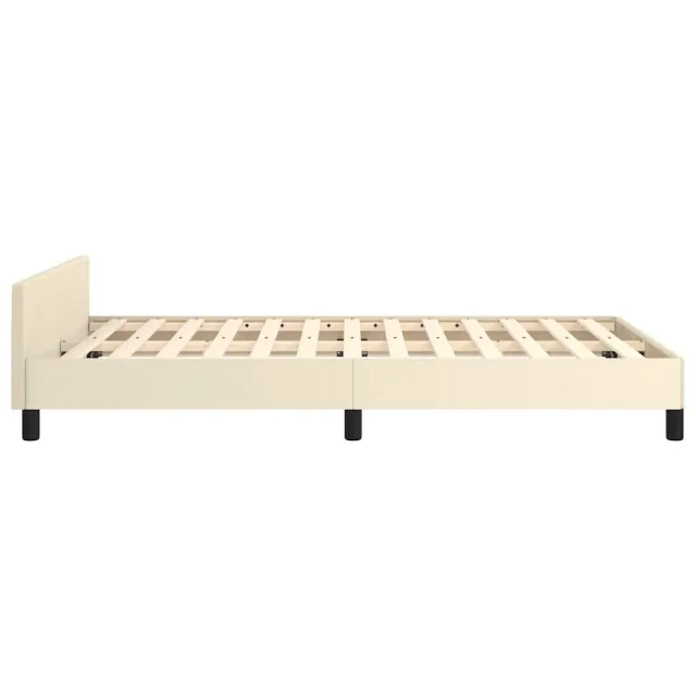 Cadre de lit sans matelas crème 120x190 cm similicuir