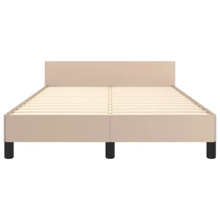 Cadre de lit sans matelas cappuccino 120x190 cm similicuir