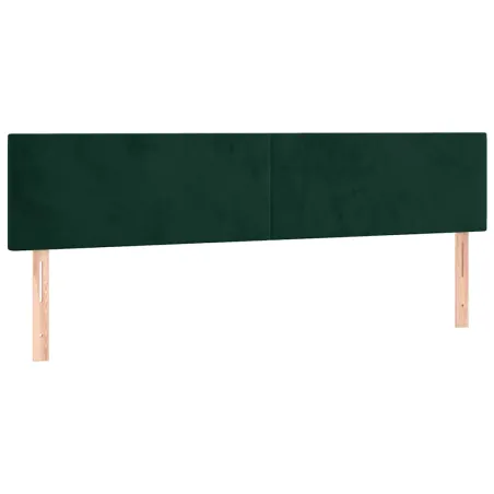 Cadre de lit sans matelas vert foncé 120x190 cm velours
