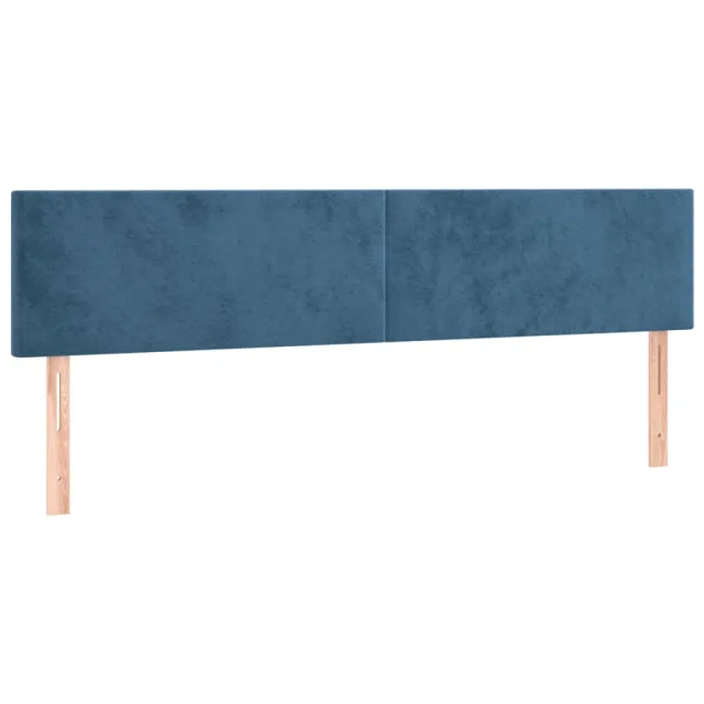 Cadre de lit sans matelas bleu foncé 120x190 cm velours