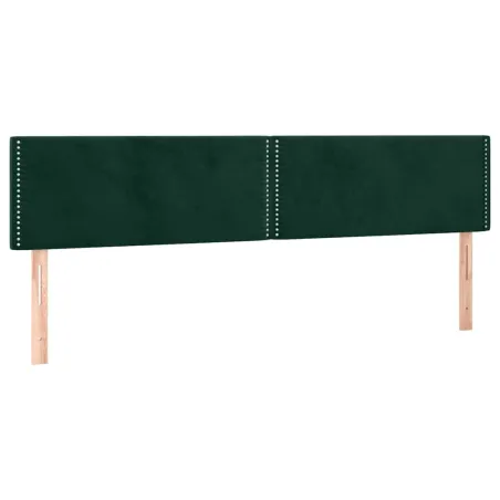 Cadre de lit sans matelas vert foncé 120x190 cm velours