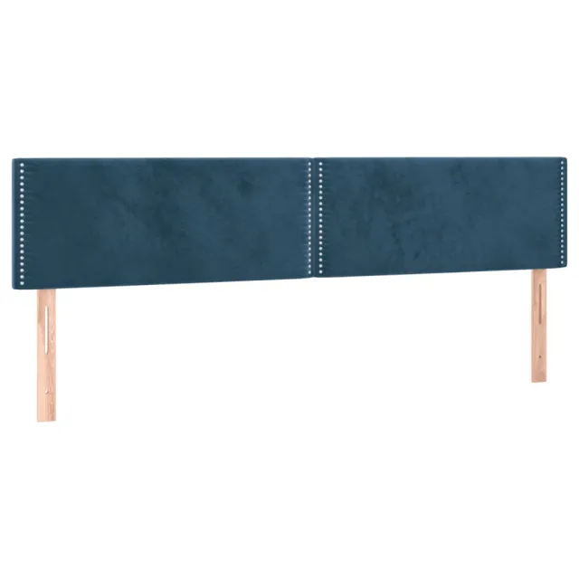 Cadre de lit sans matelas bleu foncé 120x190 cm velours