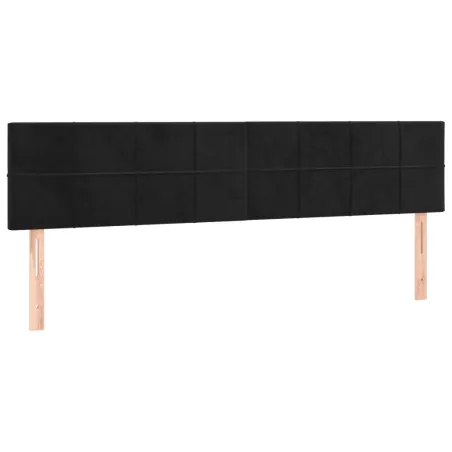 Cadre de lit sans matelas noir 120x190 cm velours