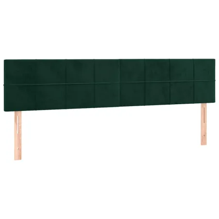 Cadre de lit sans matelas vert foncé 120x190 cm velours