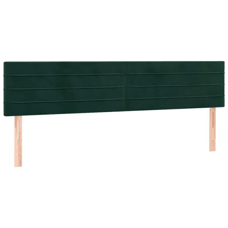 Cadre de lit sans matelas vert foncé 120x190 cm velours