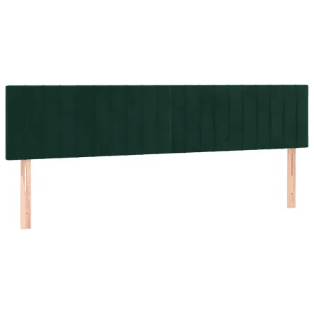 Cadre de lit sans matelas vert foncé 120x190 cm velours