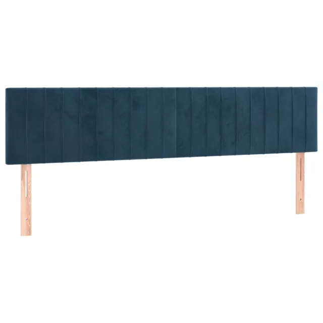 Cadre de lit sans matelas bleu foncé 120x190 cm velours