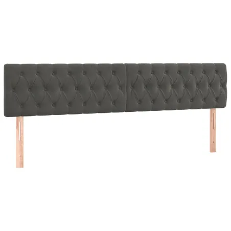 Cadre de lit sans matelas gris foncé 120x190 cm velours