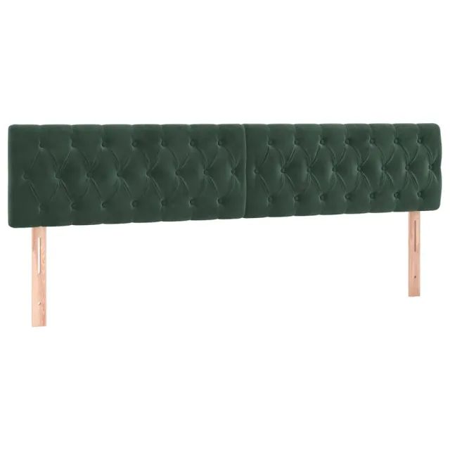 Cadre de lit sans matelas vert foncé 120x190 cm velours