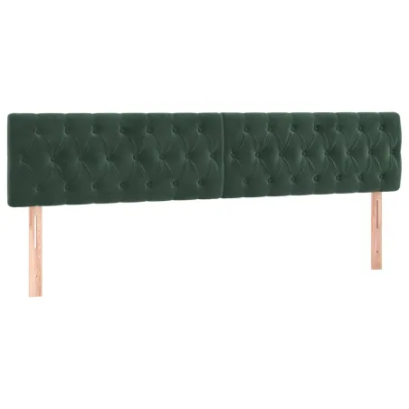 Cadre de lit sans matelas vert foncé 120x190 cm velours