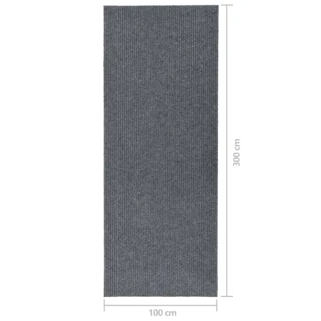 Tapis 100x300 cm Gris