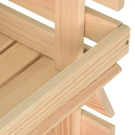 Chariot à légumes 77x30x80 cm Bois de pin solide