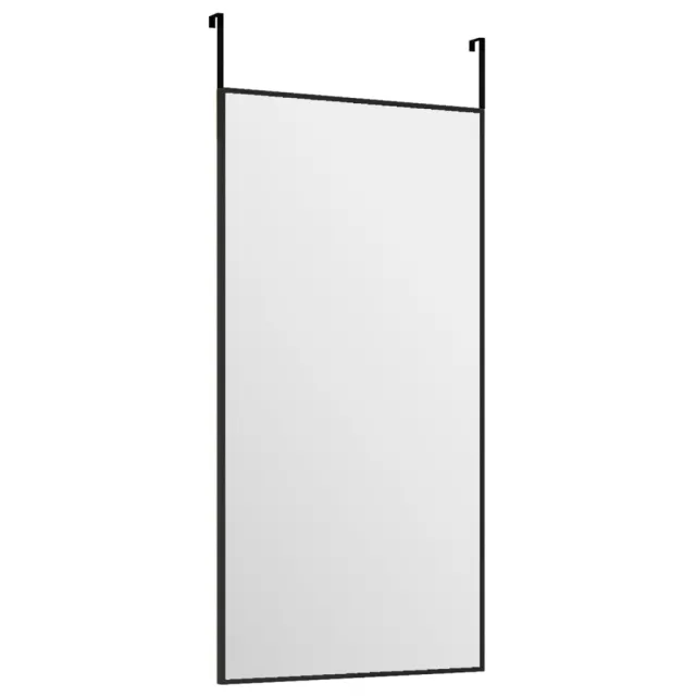 Miroir de porte Noir 30x60 cm Verre et aluminium