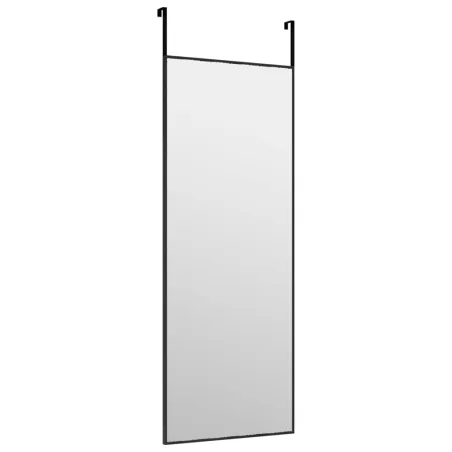 Miroir de porte Noir 30x80 cm Verre et aluminium