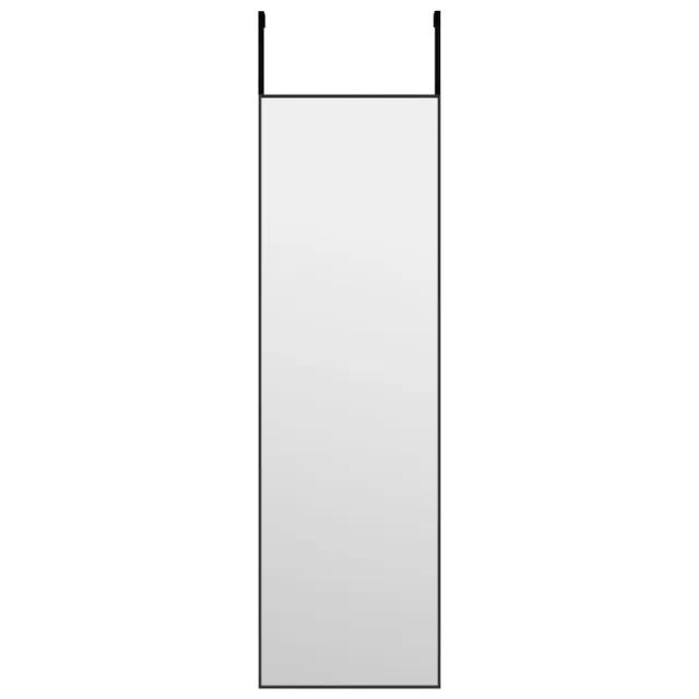 Miroir de porte Noir 30x100 cm Verre et aluminium